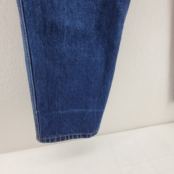 Vintage Western Bareback Jeans V-Yoke Slash Pockets Blue Jitterbug Ranch 29x32.5 - Picture 12 of 16